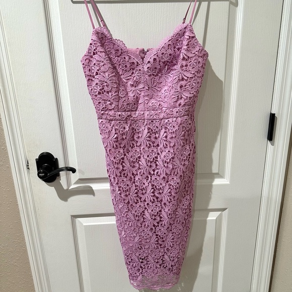 J. Crew Guipure Pastel Purple Eyelet Lace Spaghetti Strap Dress - Picture 12 of 15